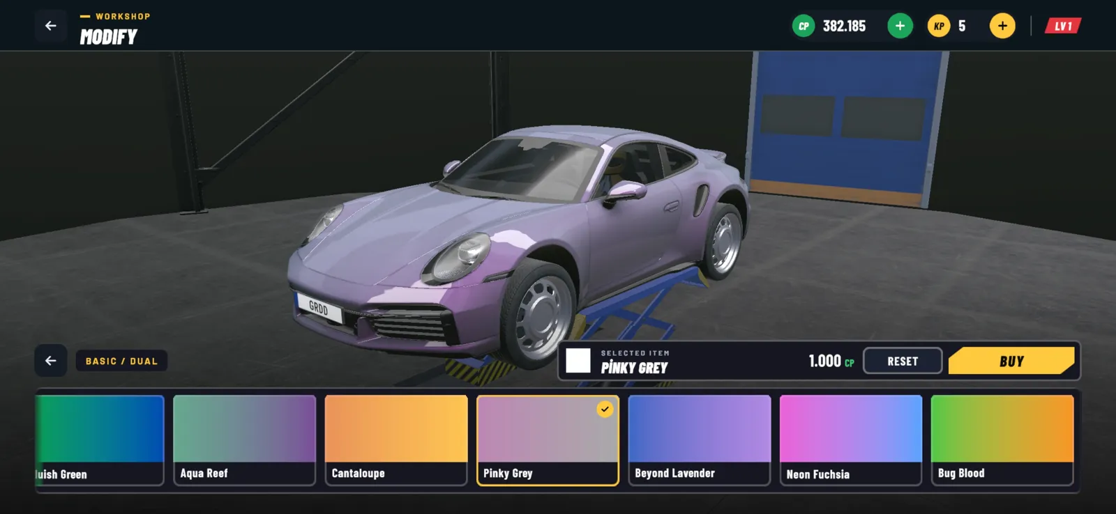 Garage Rivals: Drift & Drag — Workshop — paint